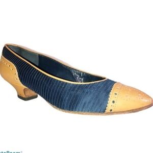 Fendi Leather & Satin Kitten Heels Pumps